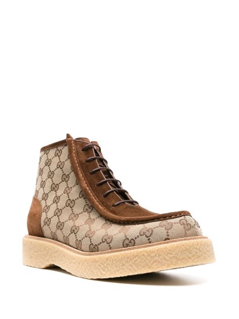 gucci supreme lace up boots|Gucci men lace up shoes.